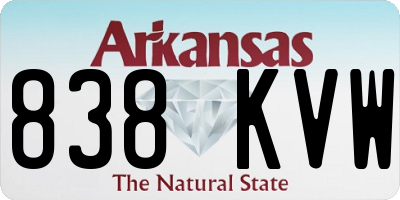 AR license plate 838KVW