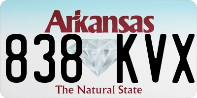 AR license plate 838KVX