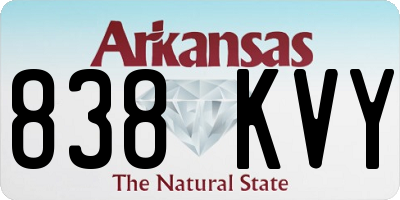 AR license plate 838KVY