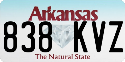 AR license plate 838KVZ