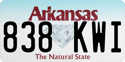 AR license plate 838KWI
