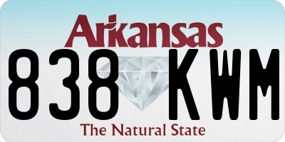 AR license plate 838KWM