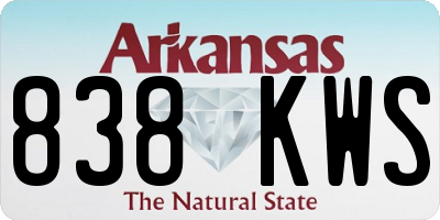 AR license plate 838KWS