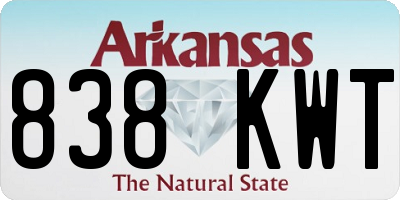 AR license plate 838KWT