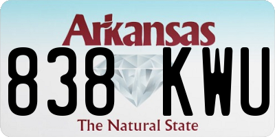 AR license plate 838KWU