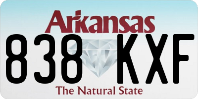 AR license plate 838KXF