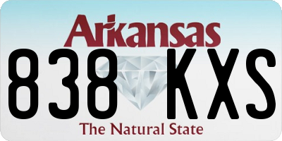 AR license plate 838KXS