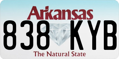 AR license plate 838KYB