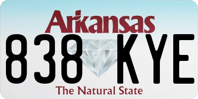 AR license plate 838KYE