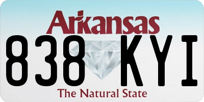 AR license plate 838KYI