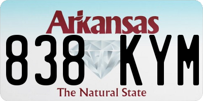 AR license plate 838KYM