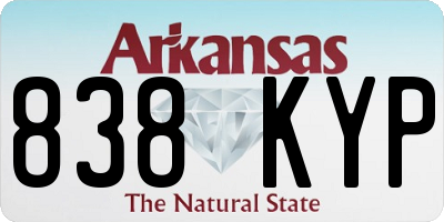 AR license plate 838KYP