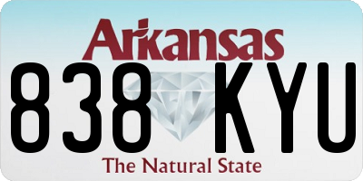 AR license plate 838KYU