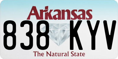 AR license plate 838KYV