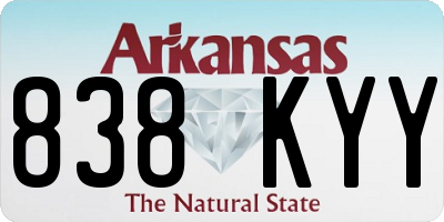 AR license plate 838KYY