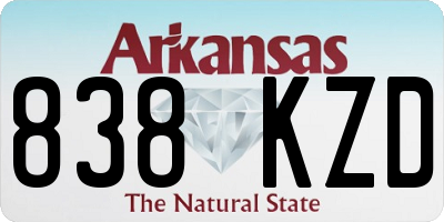 AR license plate 838KZD