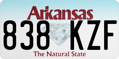 AR license plate 838KZF