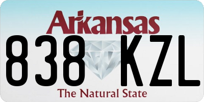 AR license plate 838KZL