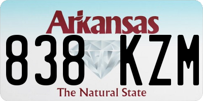AR license plate 838KZM