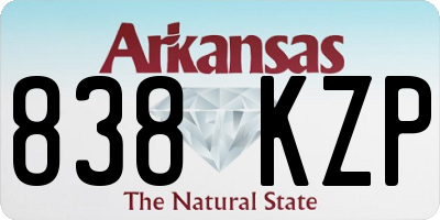 AR license plate 838KZP