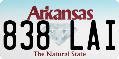 AR license plate 838LAI