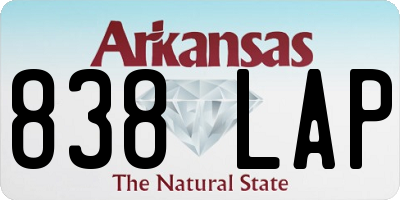 AR license plate 838LAP