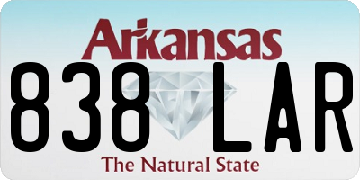 AR license plate 838LAR