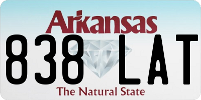 AR license plate 838LAT