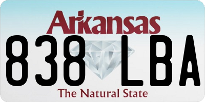 AR license plate 838LBA
