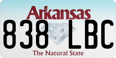 AR license plate 838LBC