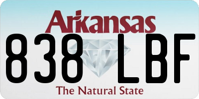AR license plate 838LBF