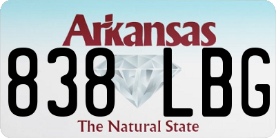 AR license plate 838LBG