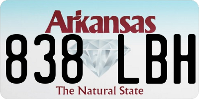 AR license plate 838LBH