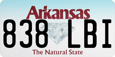 AR license plate 838LBI