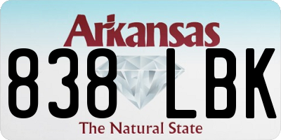 AR license plate 838LBK