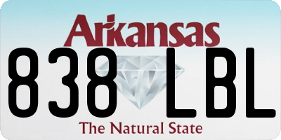 AR license plate 838LBL