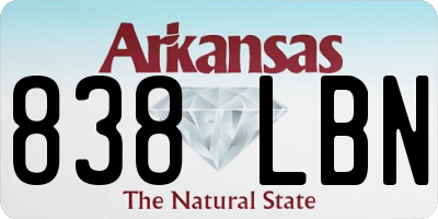 AR license plate 838LBN