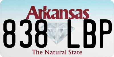 AR license plate 838LBP