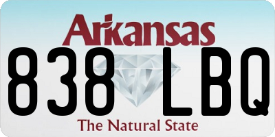 AR license plate 838LBQ