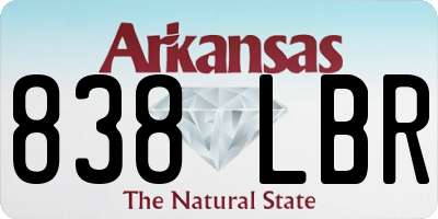 AR license plate 838LBR