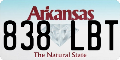 AR license plate 838LBT