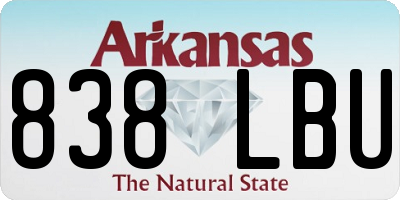 AR license plate 838LBU