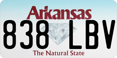 AR license plate 838LBV
