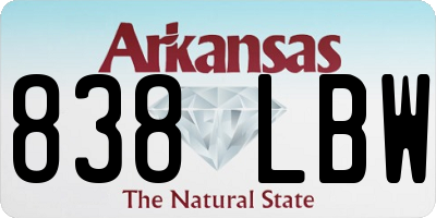 AR license plate 838LBW
