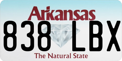 AR license plate 838LBX