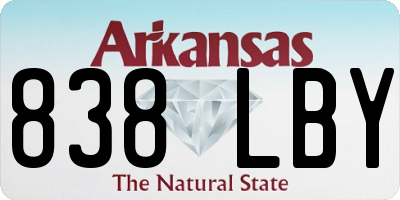AR license plate 838LBY