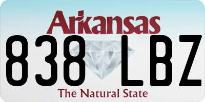 AR license plate 838LBZ