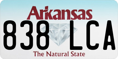 AR license plate 838LCA