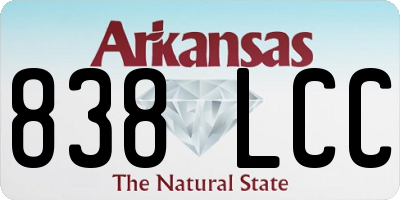 AR license plate 838LCC