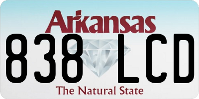 AR license plate 838LCD